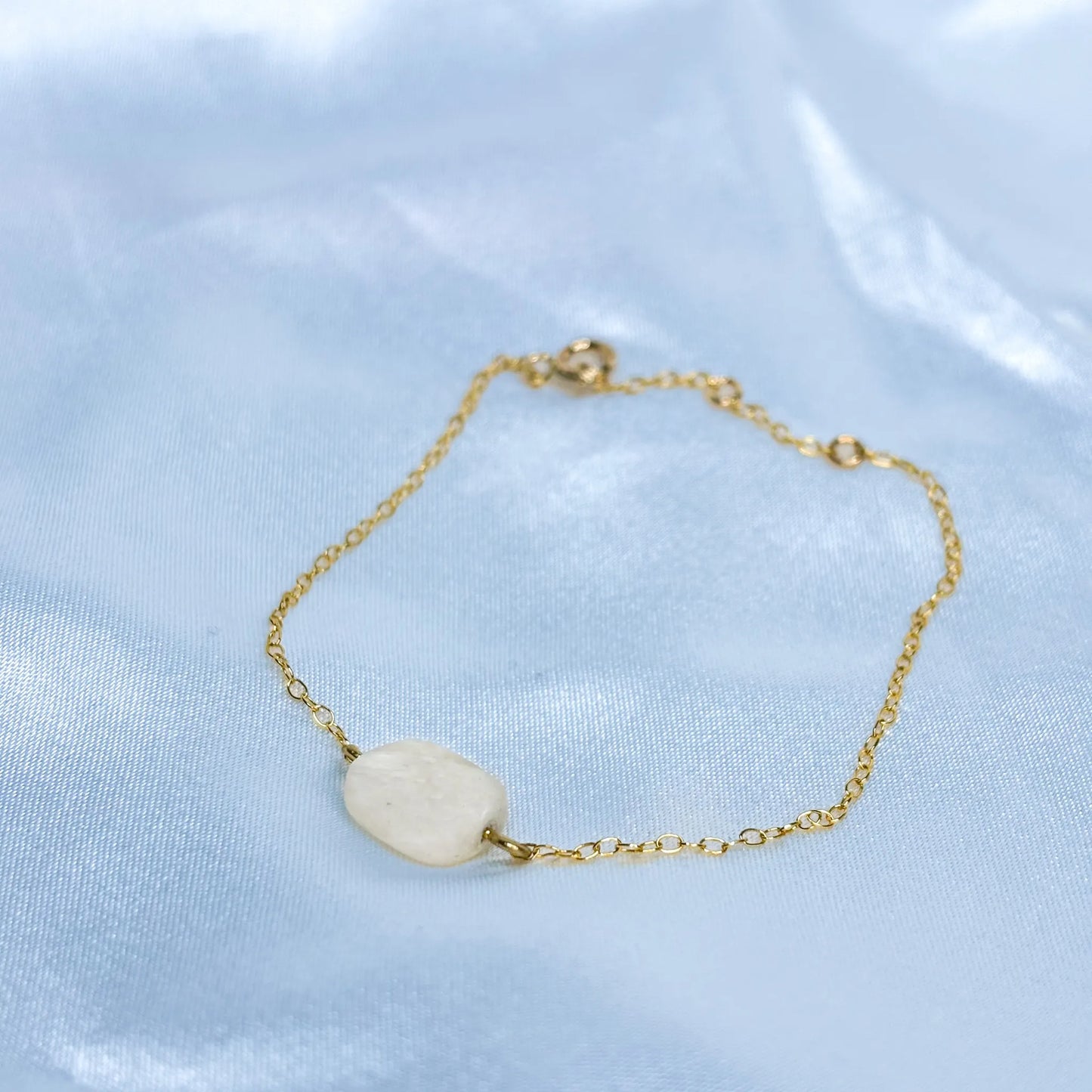 Faceted Rectangular Moonstone Bracelet 4