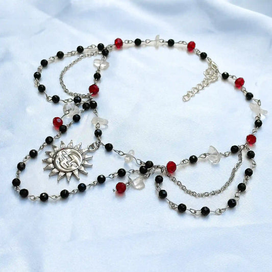 Black Beaded Necklace