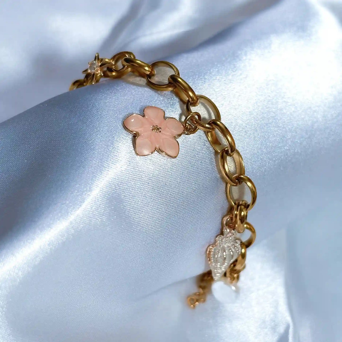 Flower Charm Bracelet