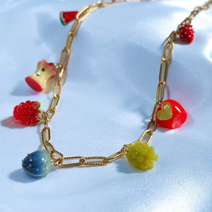 Fruit Charm Necklace side