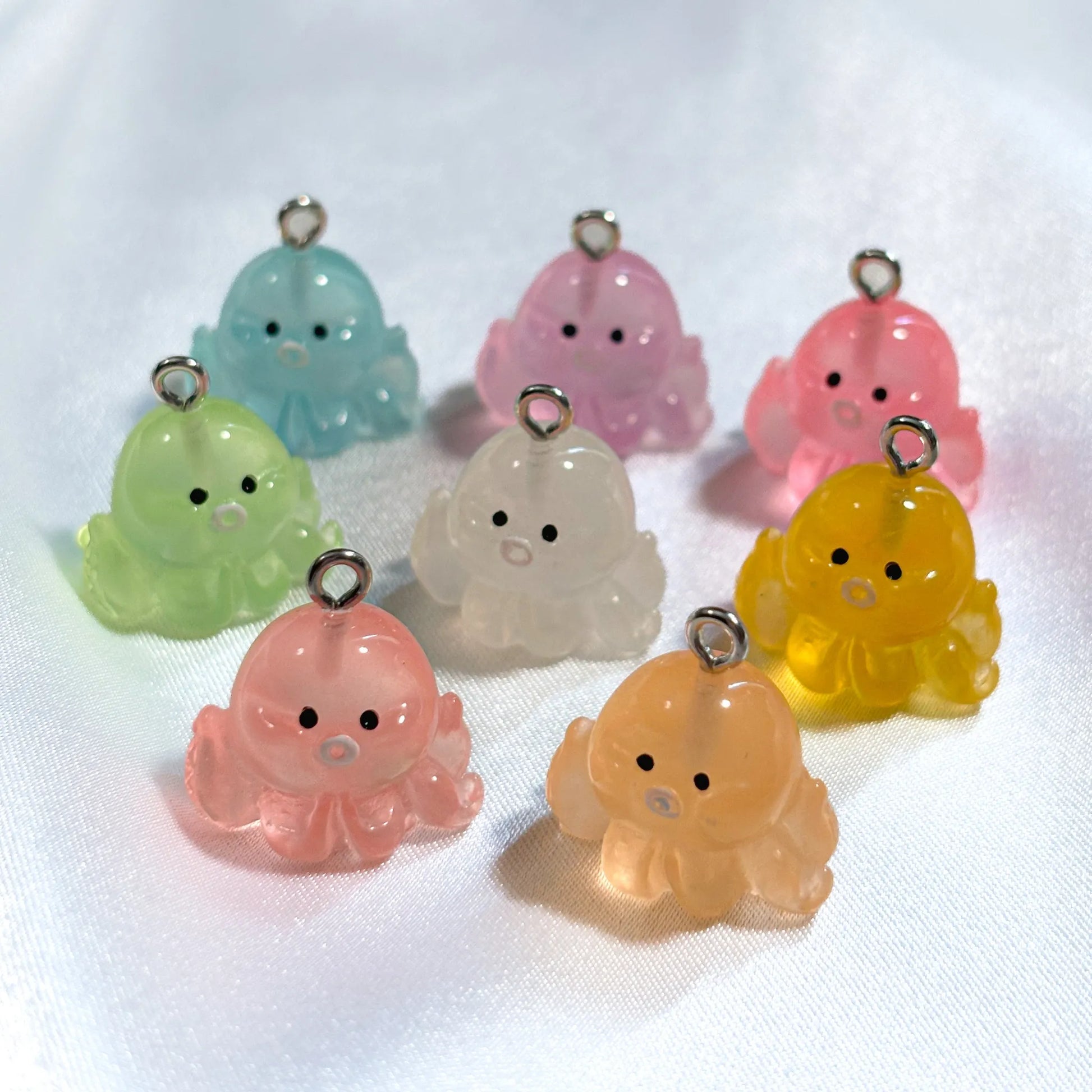 Glow in the Dark Octopus Charms