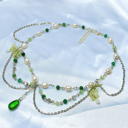 Collier Perle Vert