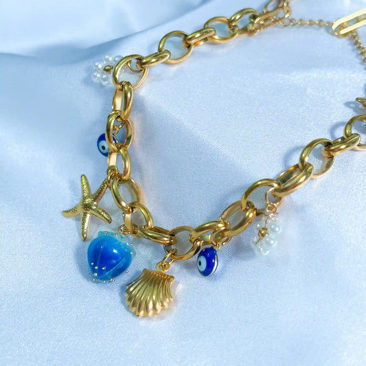 blue charm bracelet top